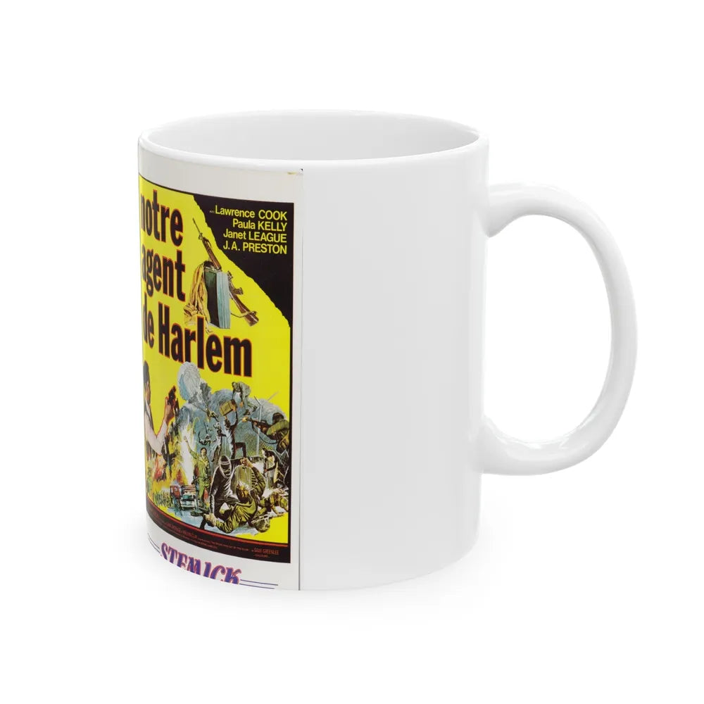 NOTRE AGENT DE HARLEM (VHS COVER) - White Coffee Mug-Go Mug Yourself