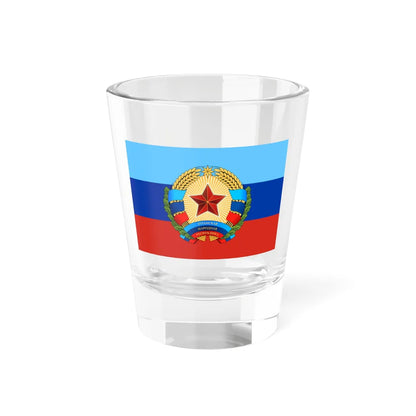 Nouveau drapeau Lougansk (Ukraine) Shot Glass 1.5oz 1.5oz - Go Mug Yourself