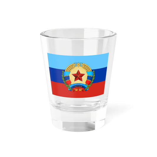 Nouveau drapeau Lougansk (Ukraine) Shot Glass 1.5oz 1.5oz - Go Mug Yourself
