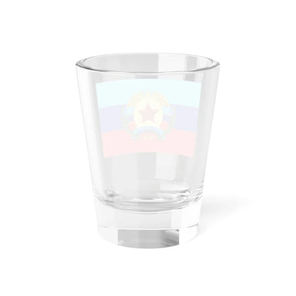 Nouveau drapeau Lougansk (Ukraine) Shot Glass 1.5oz - Go Mug Yourself