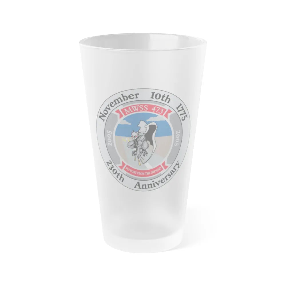 November 10th 1775 230th Anniversary (USMC) Frosted Pint Glass 16oz-Go Mug Yourself