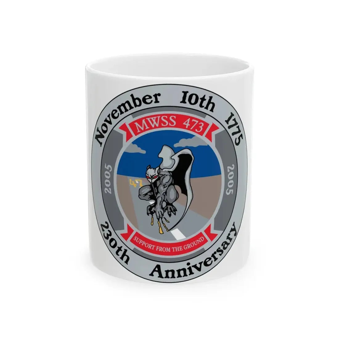November 10th 1775 230th Anniversary (USMC) White Coffee Mug 11oz - Go Mug Yourself