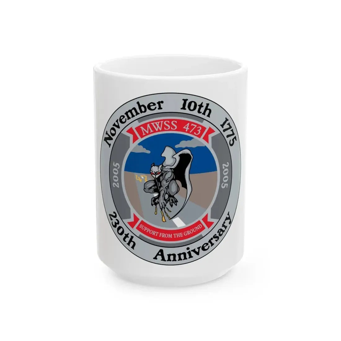 November 10th 1775 230th Anniversary (USMC) White Coffee Mug 15oz - Go Mug Yourself