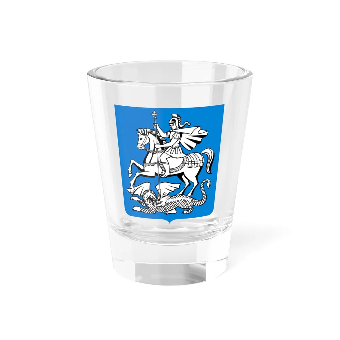 Novgorod Republic Saint George and the Dragon Shield (Russia) (Coat of Arms) Shot Glass 1.5oz 1.5oz - Go Mug Yourself
