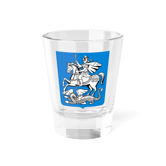 Novgorod Republic Saint George and the Dragon Shield (Russia) (Coat of Arms) Shot Glass 1.5oz 1.5oz - Go Mug Yourself
