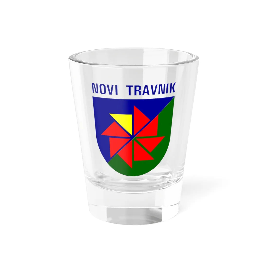 Novi Travnik Coat of Arms (Bosnia and Herzegovina) (Coat of Arms) Shot Glass 1.5oz 1.5oz - Go Mug Yourself