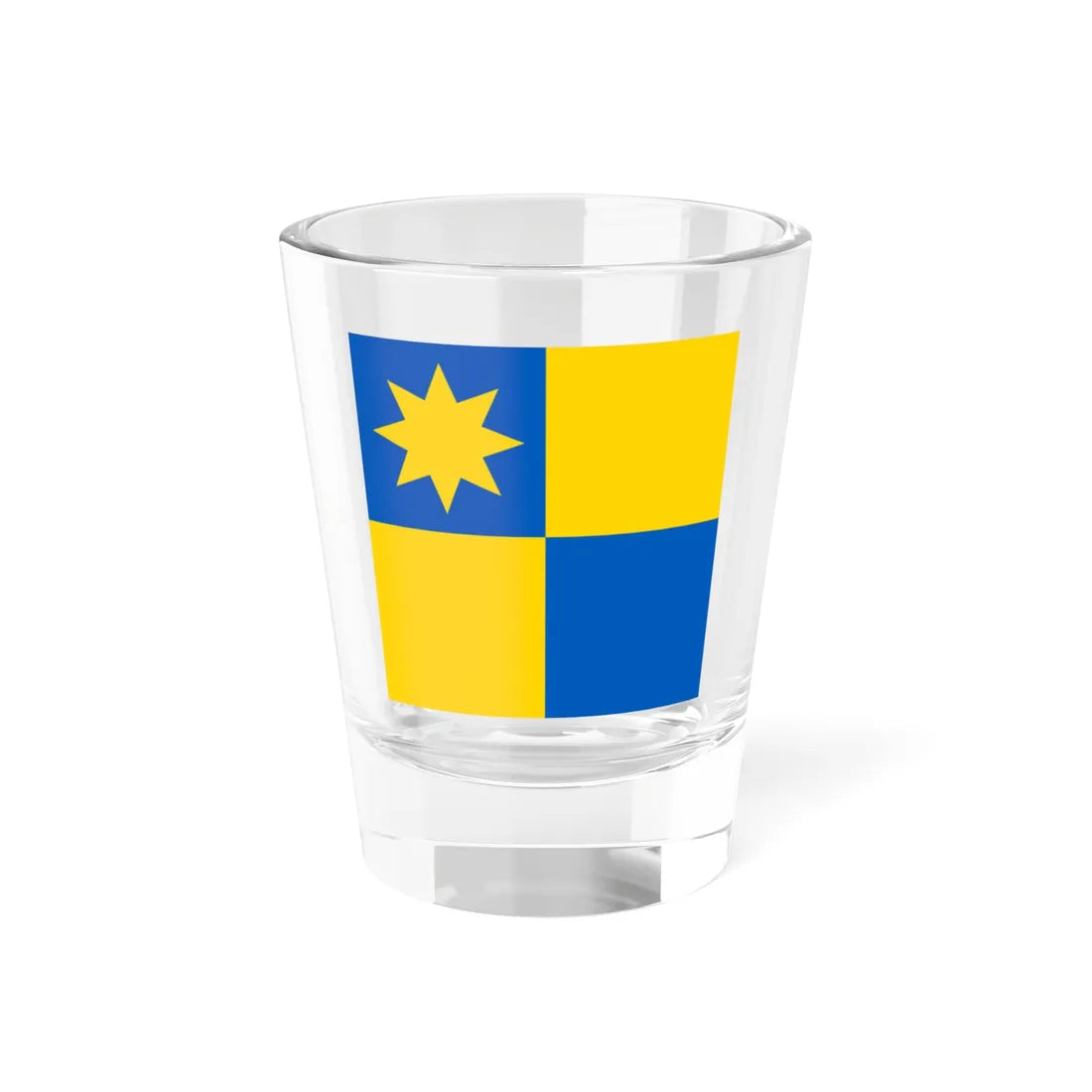 Novyi Yarychiv flag (Ukraine) Shot Glass 1.5oz 1.5oz - Go Mug Yourself