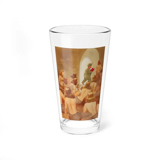 Now He Goes to Bed with Dr. Kinsey, Esquire magazine story illustration, 1953 (Magazine Illustration) Pint Glass 16oz 16oz - Go Mug Yourself
