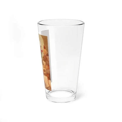 Now He Goes to Bed with Dr. Kinsey, Esquire magazine story illustration, 1953 (Magazine Illustration) Pint Glass 16oz - Go Mug Yourself