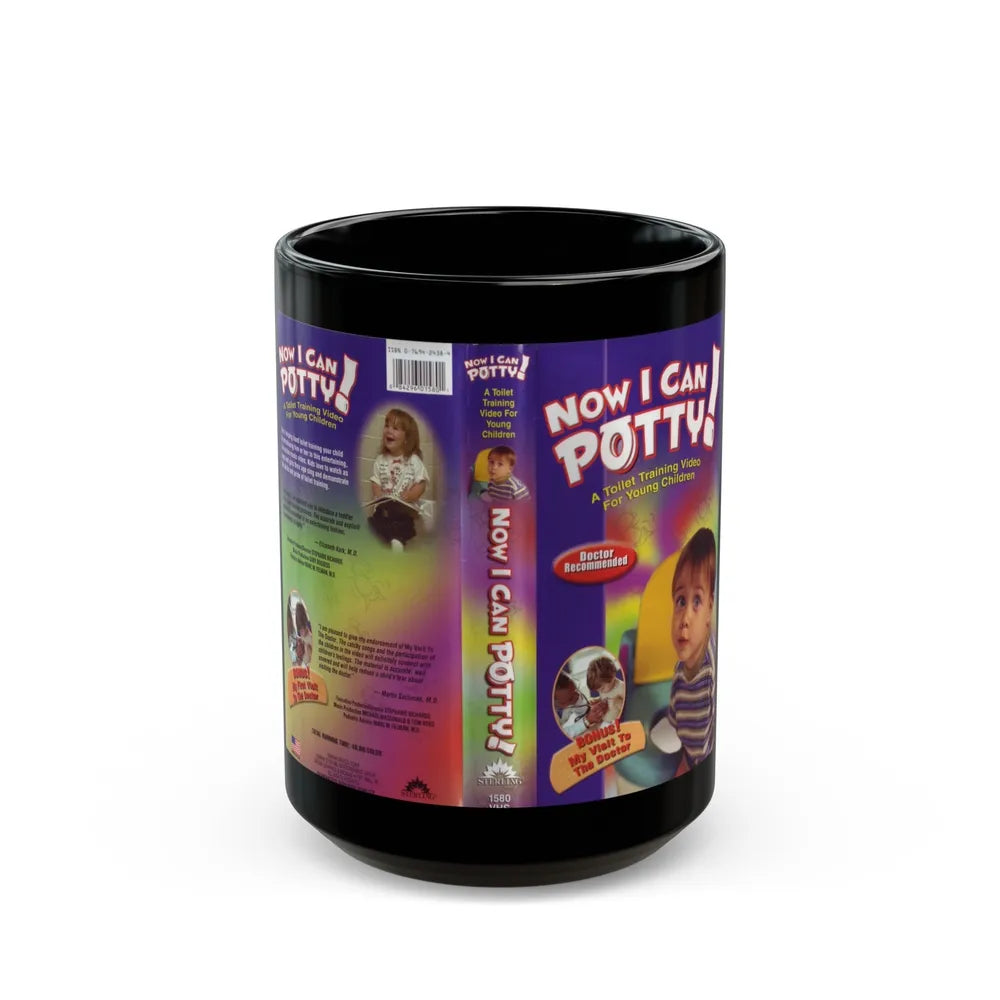 NOW I CAN POTTY (VHS COVER) - Black Coffee Mug-15oz-Go Mug Yourself