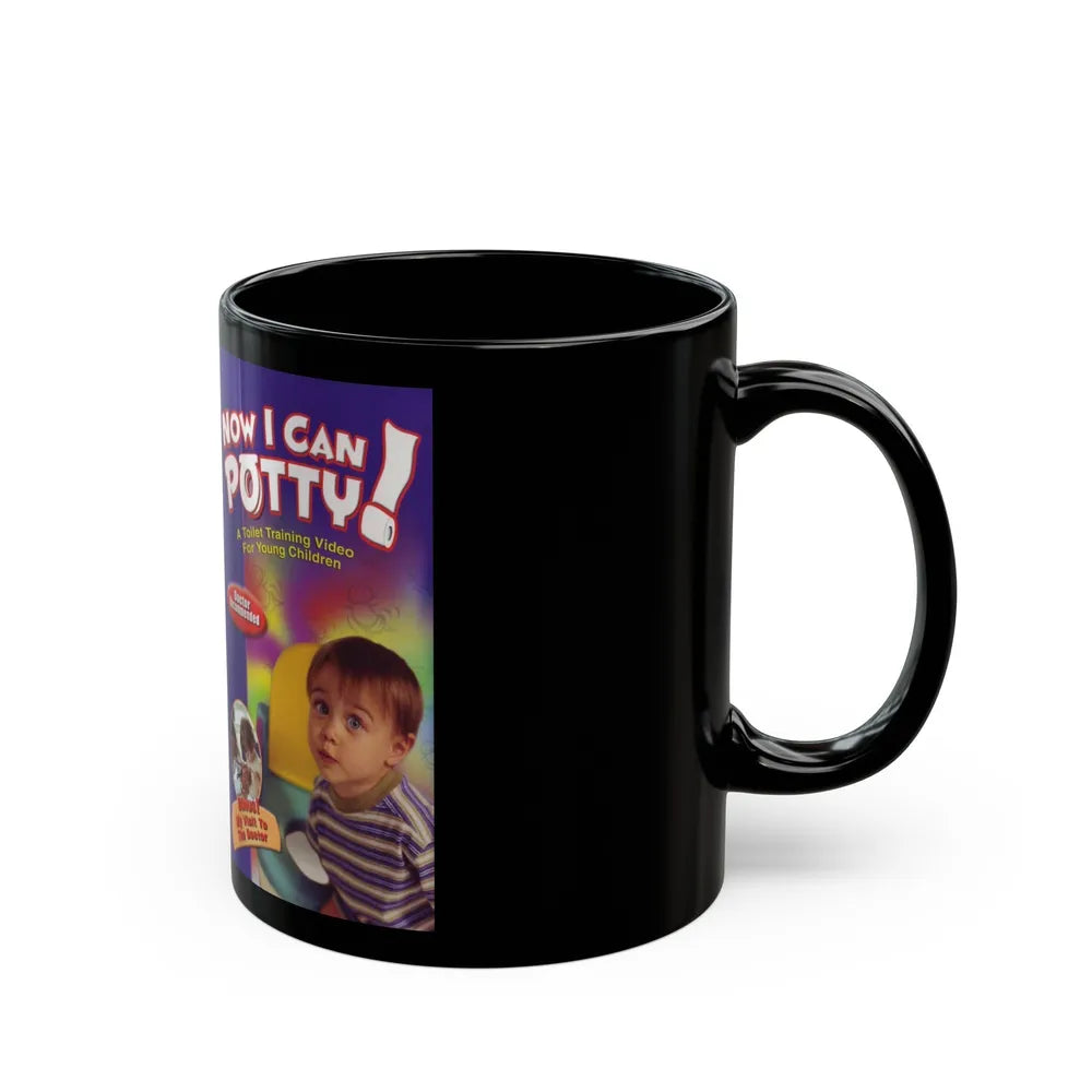 NOW I CAN POTTY (VHS COVER) - Black Coffee Mug-Go Mug Yourself