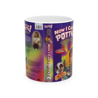 NOW I CAN POTTY (VHS COVER) - White Coffee Mug-11oz-Go Mug Yourself