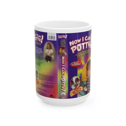 NOW I CAN POTTY (VHS COVER) - White Coffee Mug-15oz-Go Mug Yourself