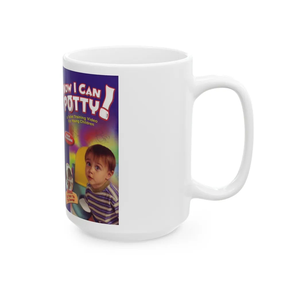 NOW I CAN POTTY (VHS COVER) - White Coffee Mug-Go Mug Yourself