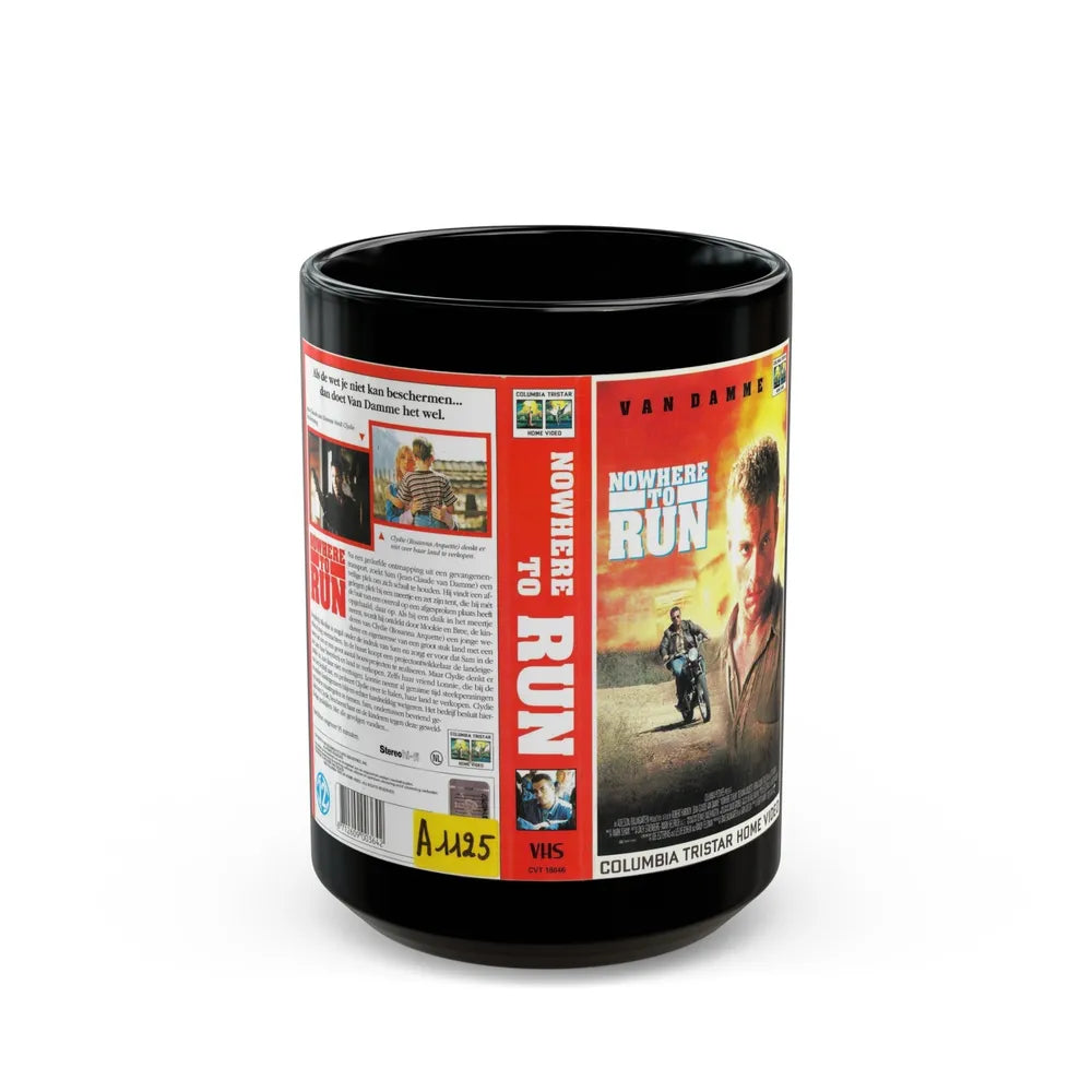 NOWHERE TO RUN (VHS COVER) - Black Coffee Mug-15oz-Go Mug Yourself