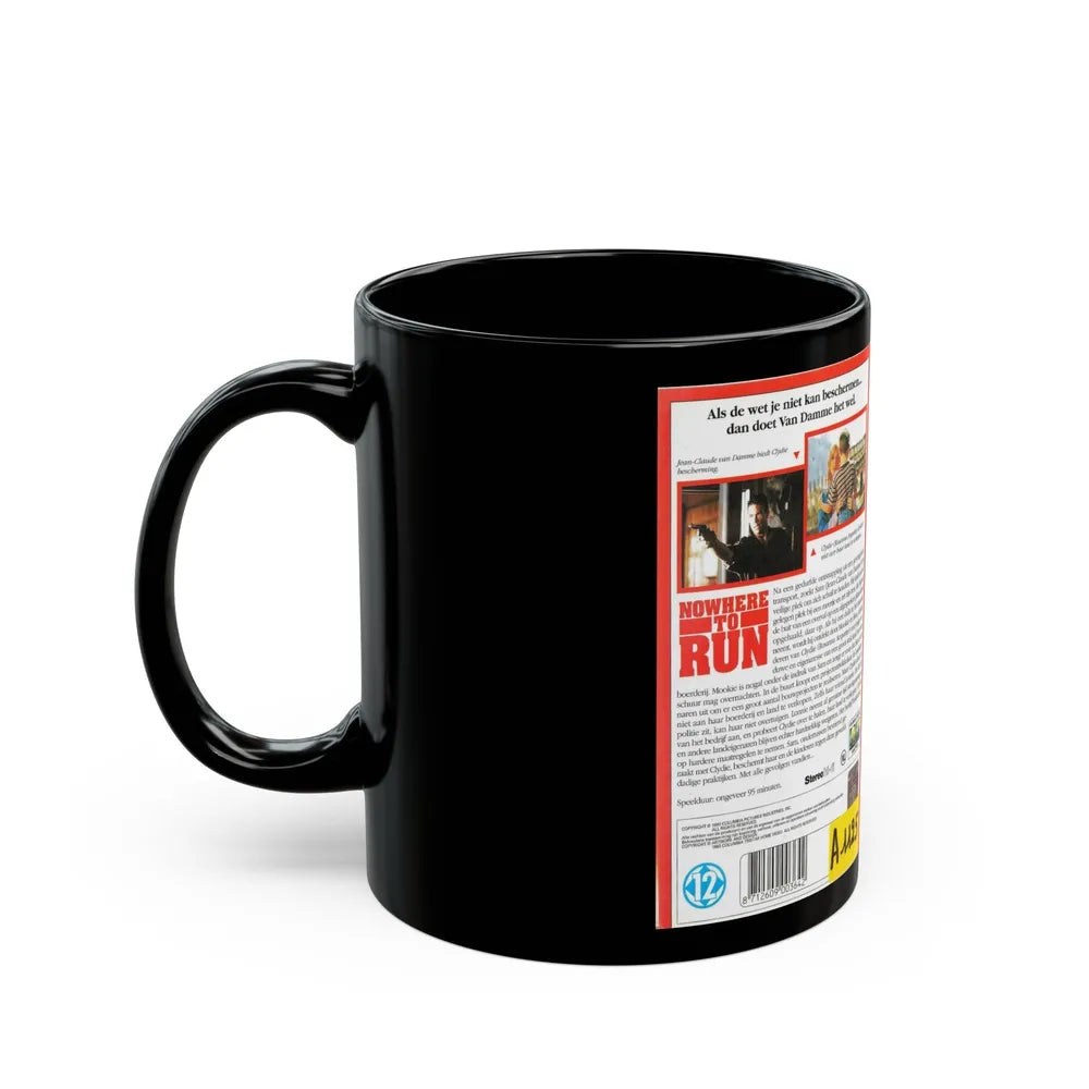 NOWHERE TO RUN (VHS COVER) - Black Coffee Mug-Go Mug Yourself