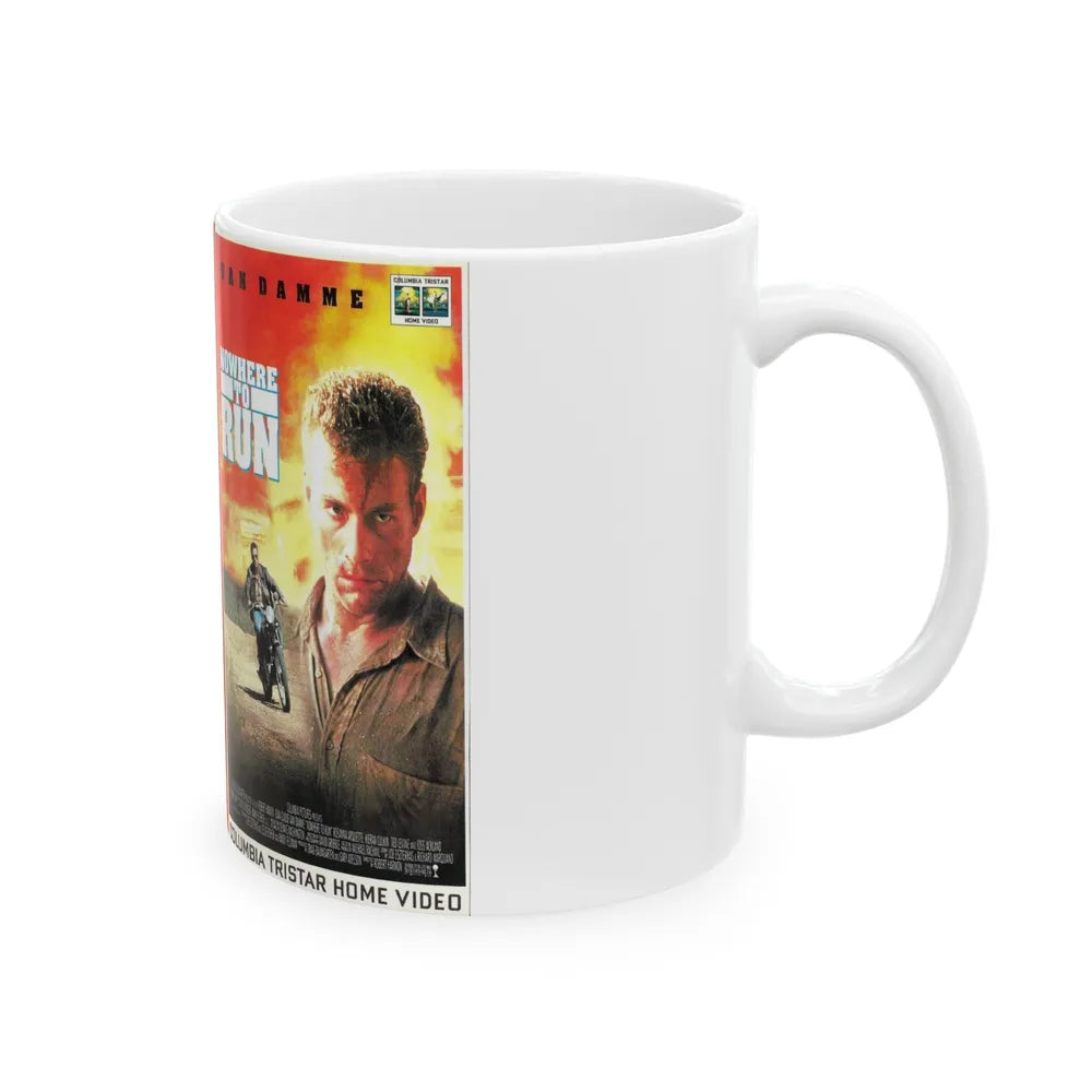 NOWHERE TO RUN (VHS COVER) - White Coffee Mug-Go Mug Yourself