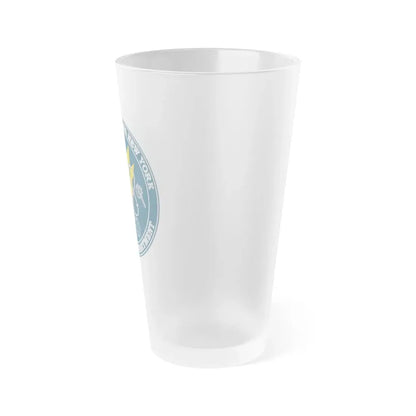 NPTU Ballston SPA NRD (U.S. Navy) Frosted Pint Glass 16oz - Go Mug Yourself