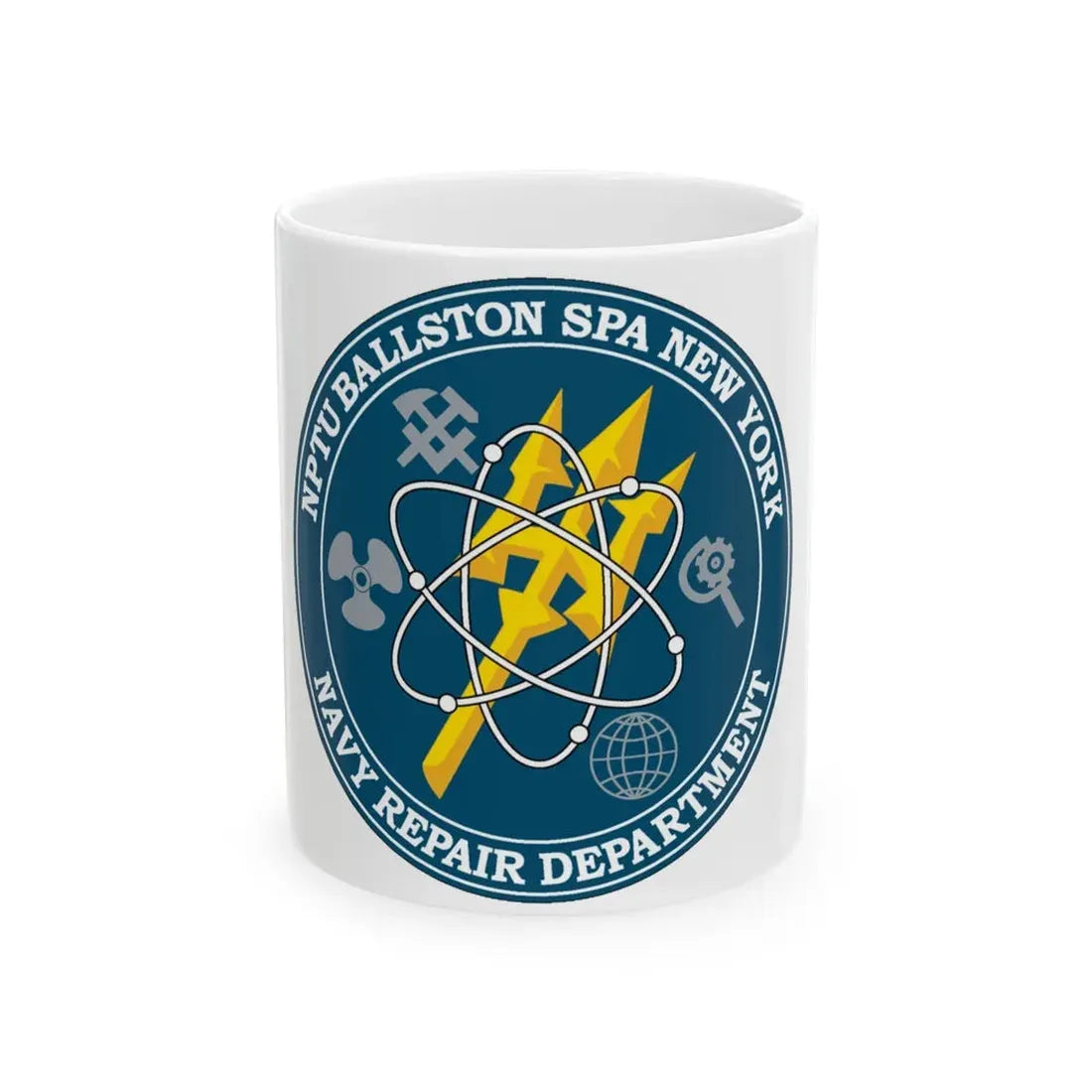 NPTU Ballston SPA NRD (U.S. Navy) White Coffee Mug 11oz - Go Mug Yourself