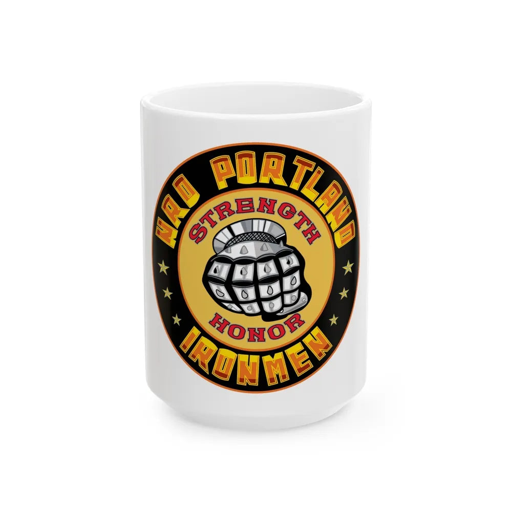 NRD Portland Ironman (U.S. Navy) White Coffee Mug-15oz-Go Mug Yourself