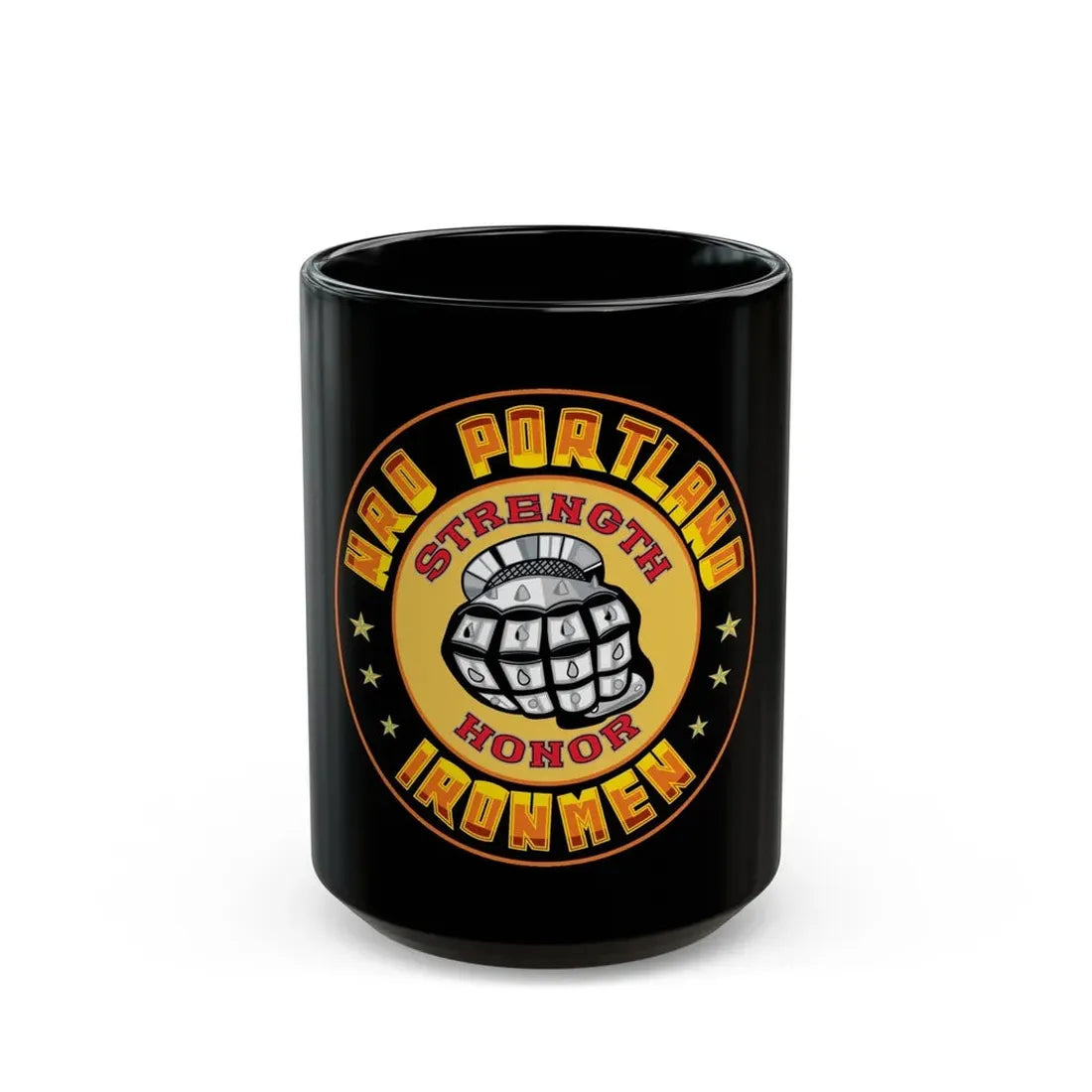 NRD Portland Ironman (U.S. Navy) Black Coffee Mug 15oz - Go Mug Yourself