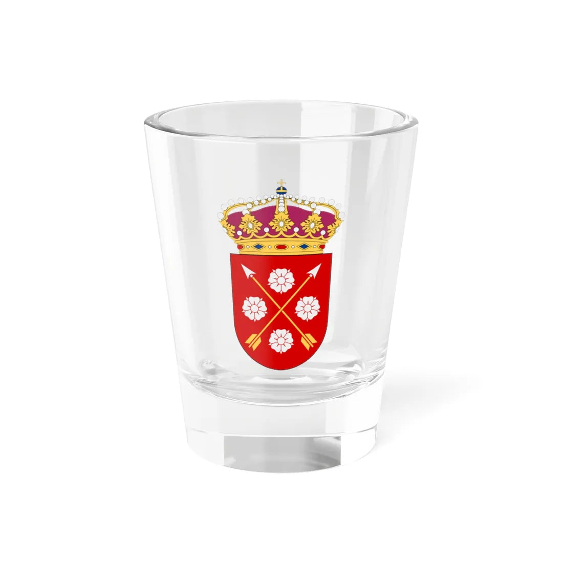 Närke vapen med kunglig krona (Sweden) (Coat of Arms) Shot Glass 1.5oz 1.5oz - Go Mug Yourself