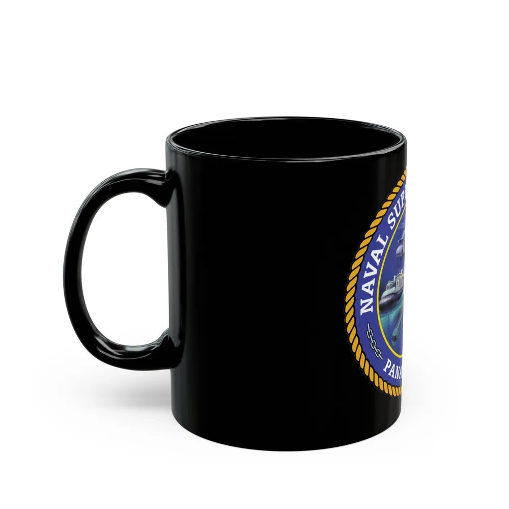 NSA Panama City Naval Support Activity (U.S. Navy) Black Coffee Mug-Go Mug Yourself