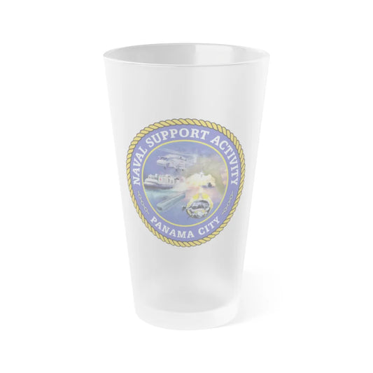 NSA Panama City Naval Support Activity (U.S. Navy) Frosted Pint Glass 16oz-Go Mug Yourself