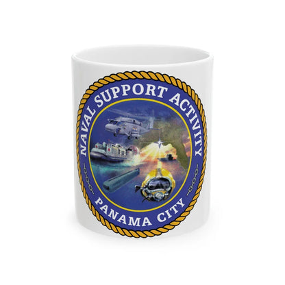 NSA Panama City Naval Support Activity (U.S. Navy) White Coffee Mug-11oz-Go Mug Yourself