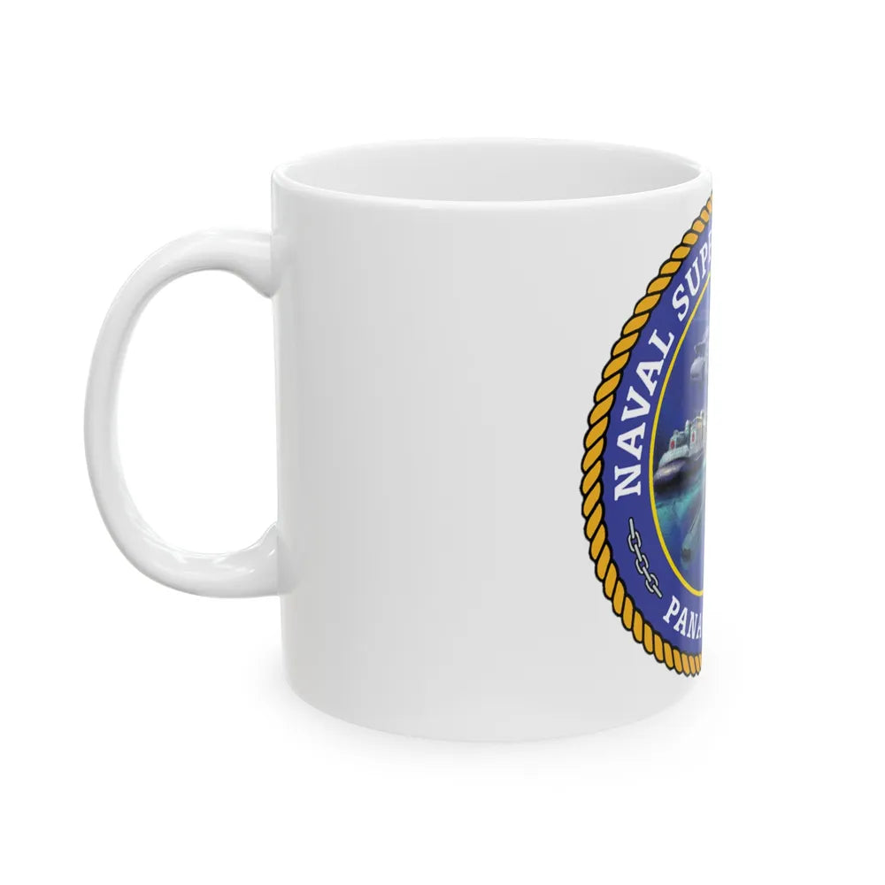 NSA Panama City Naval Support Activity (U.S. Navy) White Coffee Mug-Go Mug Yourself