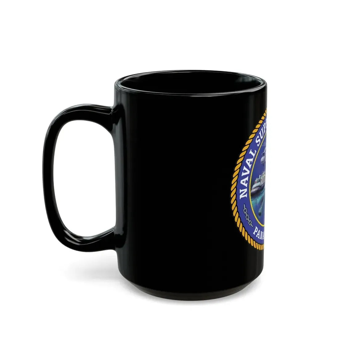 NSA Panama City Naval Support Activity (U.S. Navy) Black Coffee Mug - Go Mug Yourself