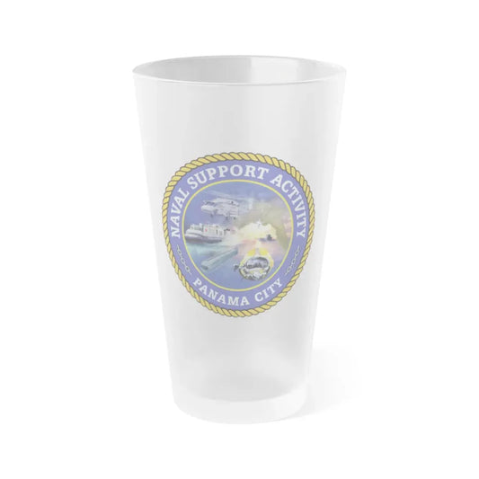 NSA Panama City Naval Support Activity (U.S. Navy) Frosted Pint Glass 16oz Default Title - Go Mug Yourself
