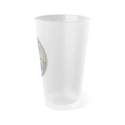 NSA Panama City Naval Support Activity (U.S. Navy) Frosted Pint Glass 16oz - Go Mug Yourself