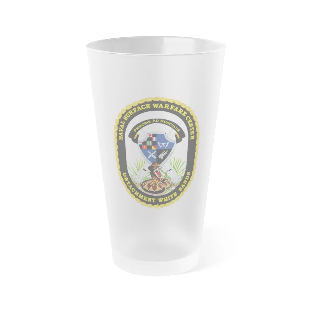 NSWC Detach White Sands (U.S. Navy) Frosted Pint Glass 16oz-Go Mug Yourself