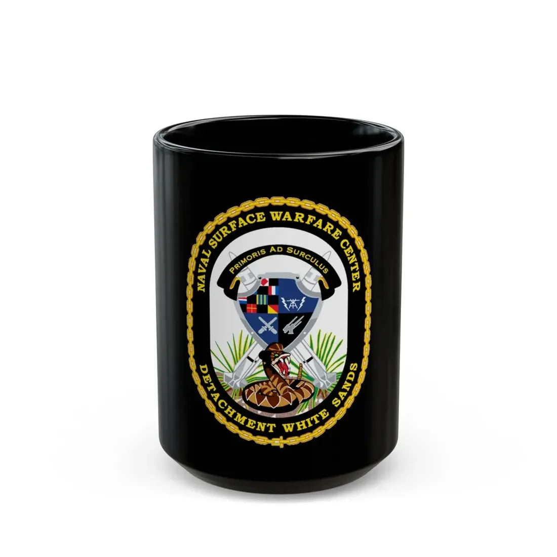 NSWC Detach White Sands (U.S. Navy) Black Coffee Mug - Go Mug Yourself