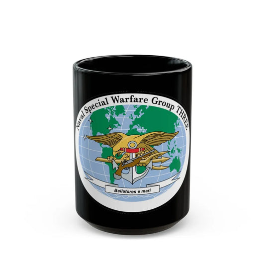 NSWG 3 Naval Special Warfare Group 3 (U.S. Navy) Black Coffee Mug-15oz-Go Mug Yourself