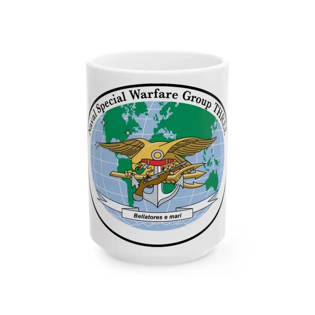 NSWG 3 Naval Special Warfare Group 3 (U.S. Navy) White Coffee Mug 15oz - Go Mug Yourself