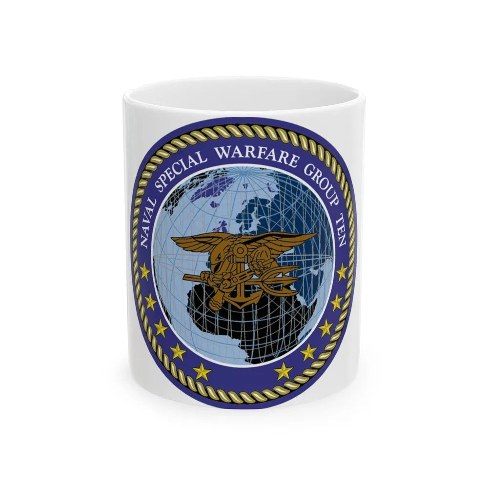 NSWG Ten (U.S. Navy) White Coffee Mug-11oz-Go Mug Yourself