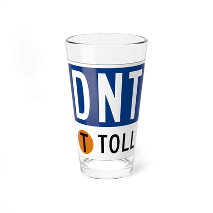 NTTA shield template (Texas) (Road Sign) Pint Glass 16oz 16oz - Go Mug Yourself