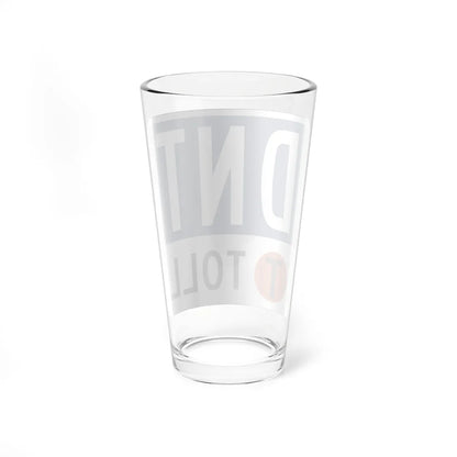 NTTA shield template (Texas) (Road Sign) Pint Glass 16oz - Go Mug Yourself