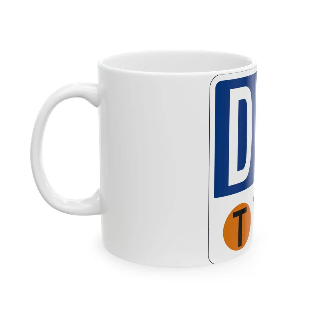 NTTA shield template (Texas) (Road Sign) White Coffee Mug - Go Mug Yourself