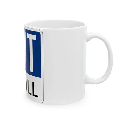 NTTA shield template (Texas) (Road Sign) White Coffee Mug - Go Mug Yourself