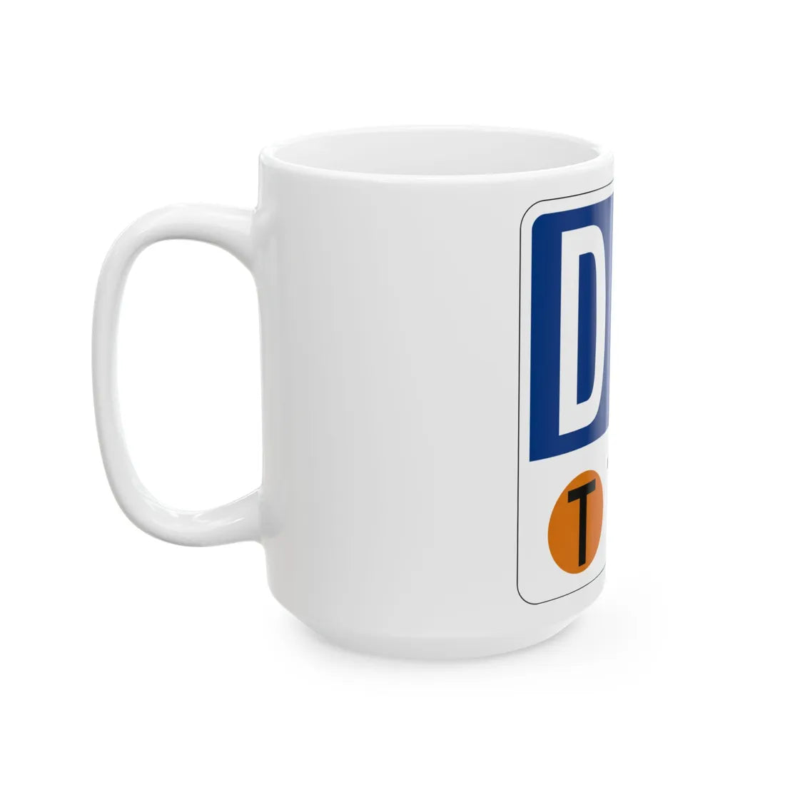 NTTA shield template (Texas) (Road Sign) White Coffee Mug - Go Mug Yourself