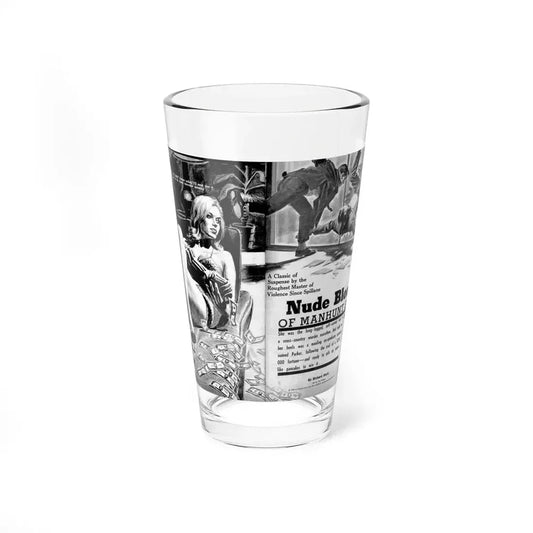 Nude Blonde Of Manhunt Street, Man's World, February 1965 (Magazine Illustration) Pint Glass 16oz 16oz - Go Mug Yourself