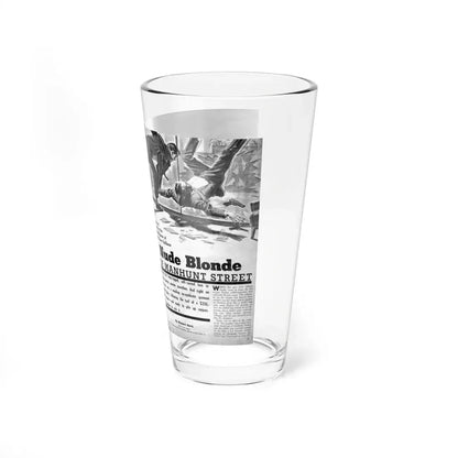 Nude Blonde Of Manhunt Street, Man's World, February 1965 (Magazine Illustration) Pint Glass 16oz - Go Mug Yourself