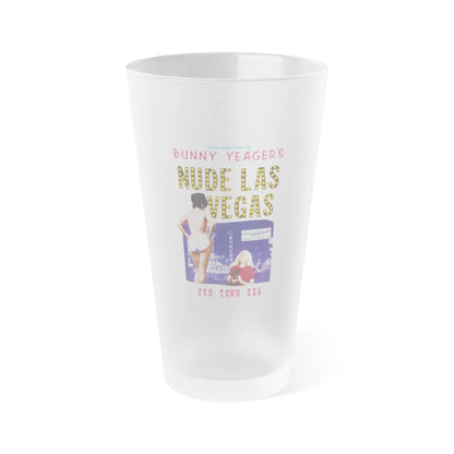 NUDE LAS VEGAS (BUNNY YEAGER) 1963 Movie Poster - Frosted Pint Glass 16oz-16oz-Frosted-Go Mug Yourself