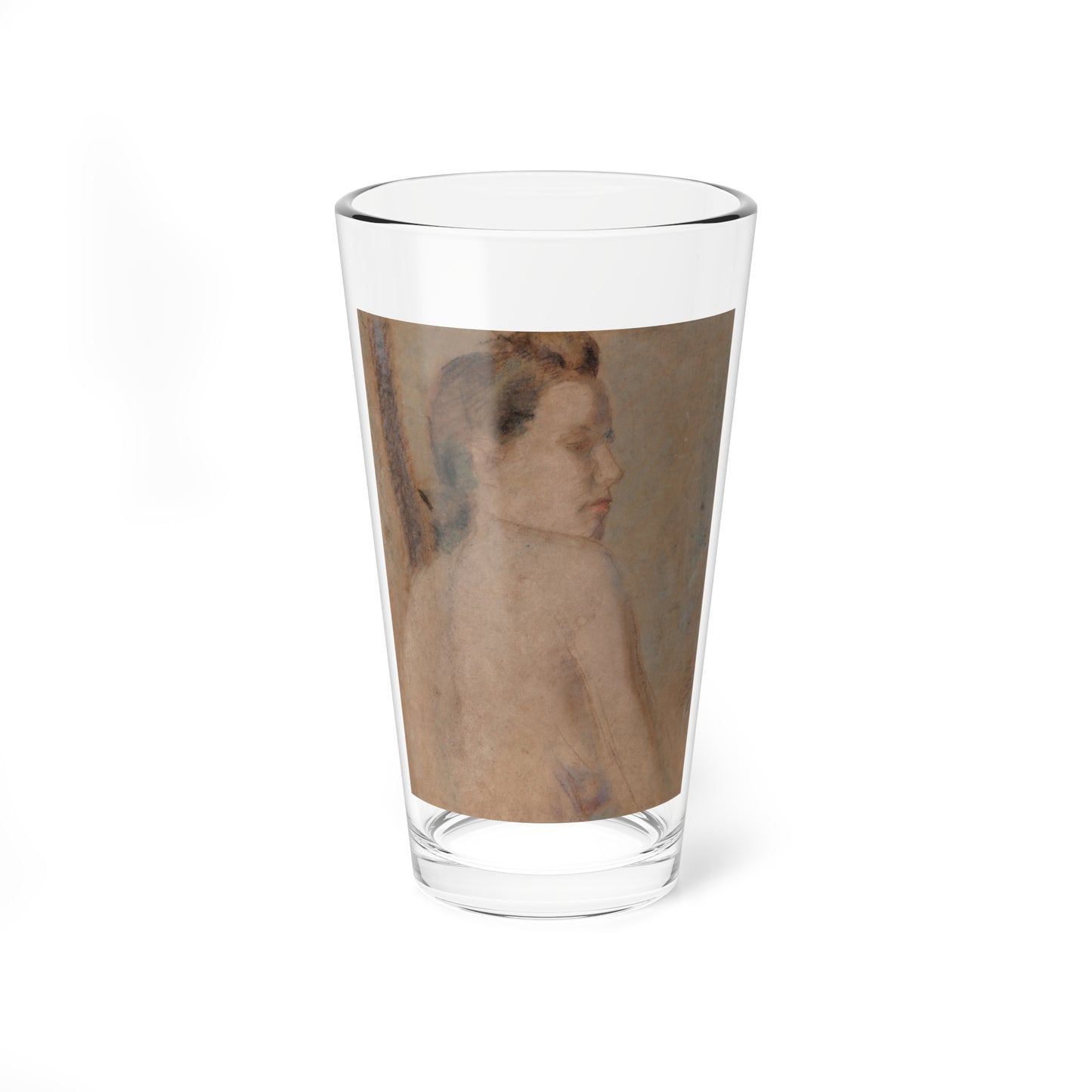 Nude Looking over her Right Shoulder (Magazine Illustration) Pint Glass 16oz-16oz-Go Mug Yourself