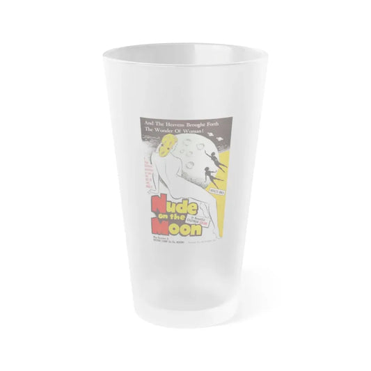 NUDE ON THE MOON 1961 Movie Poster - Frosted Pint Glass 16oz 16oz Frosted - Go Mug Yourself