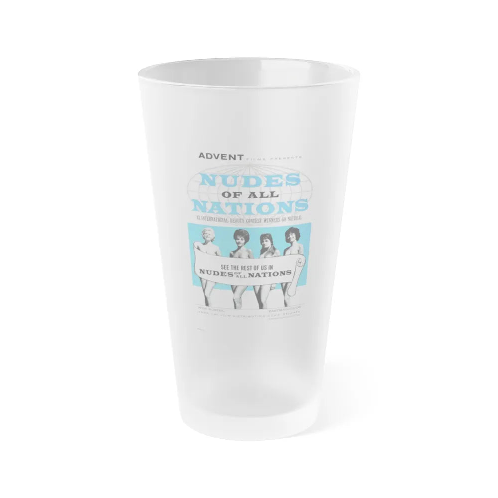 NUDES OF ALL NATIONS 1962 Movie Poster - Frosted Pint Glass 16oz-16oz-Frosted-Go Mug Yourself