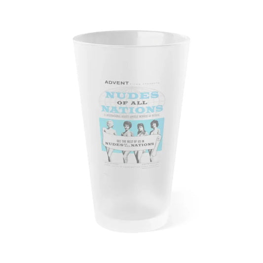 NUDES OF ALL NATIONS 1962 Movie Poster - Frosted Pint Glass 16oz 16oz Frosted - Go Mug Yourself